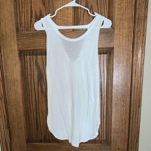 Gap White Low Back Tank Top